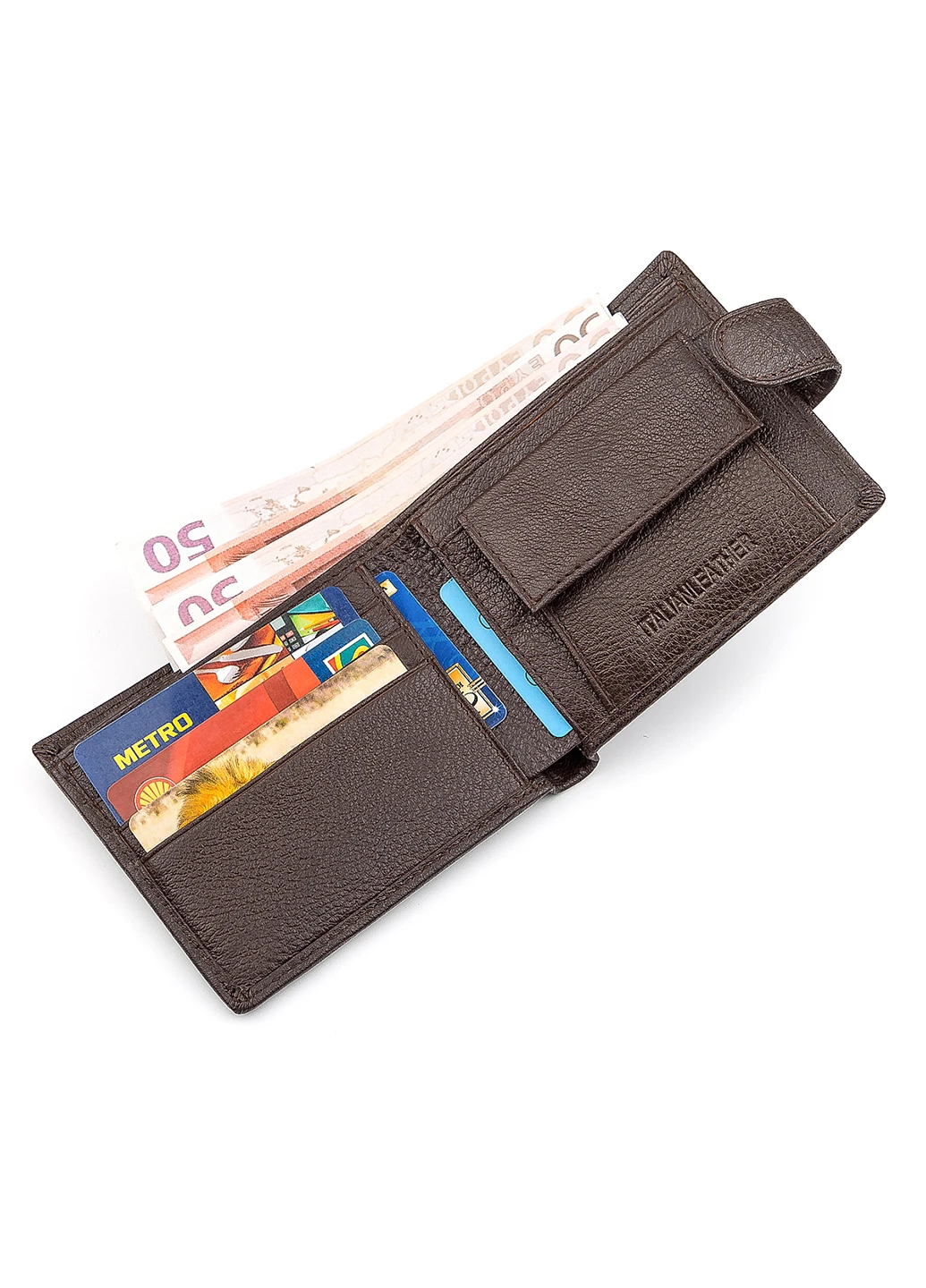 Чоловічий шкіряний гаманець 11х9,5х3 см st leather (252129882)