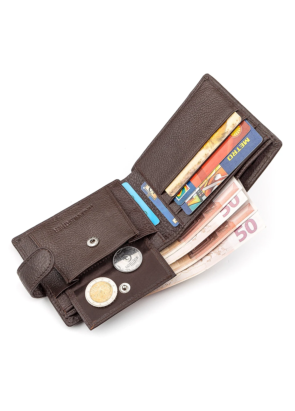 Чоловічий шкіряний гаманець 11х9,5х3 см st leather (252129882)