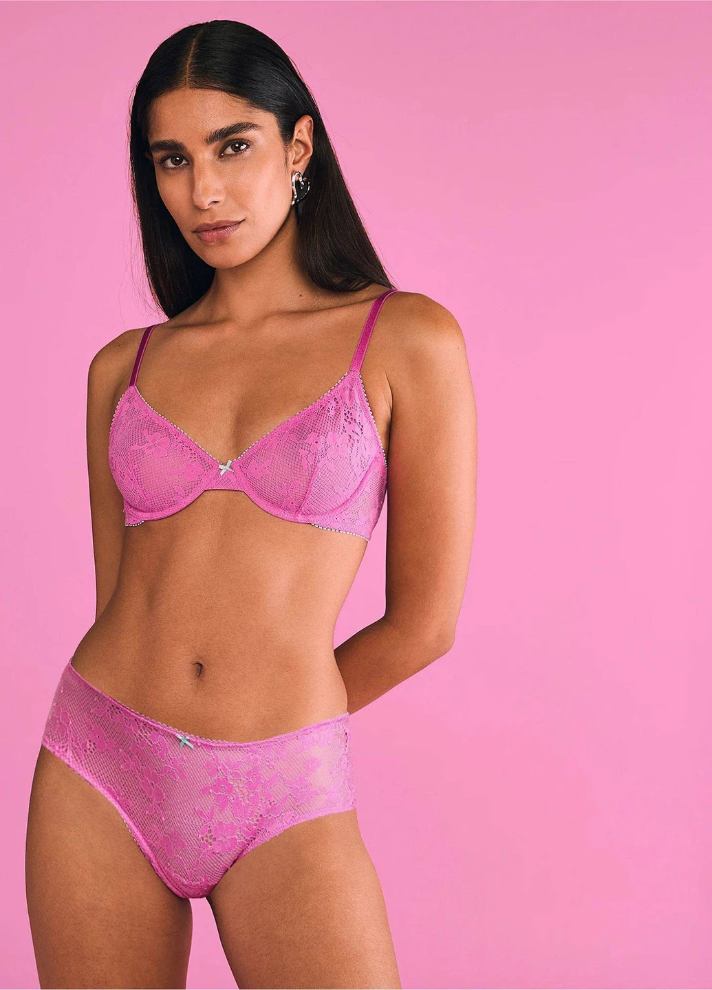 Рожевий демісезонний комплект (бюстгальтер, трусики) Victoria's Secret