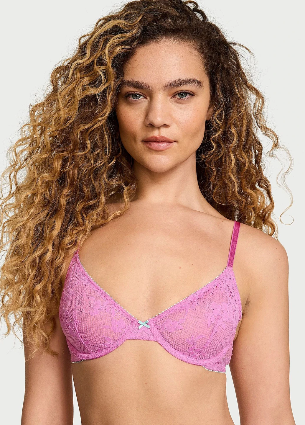 Рожевий демісезонний комплект (бюстгальтер, трусики) Victoria's Secret