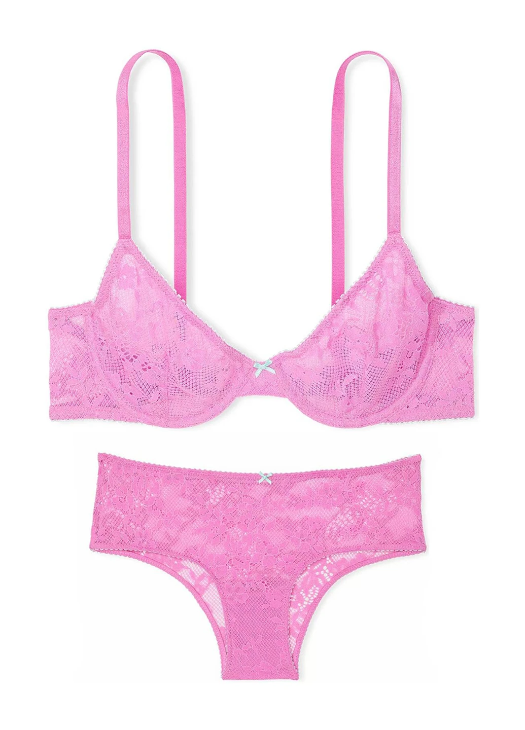 Рожевий демісезонний комплект (бюстгальтер, трусики) Victoria's Secret