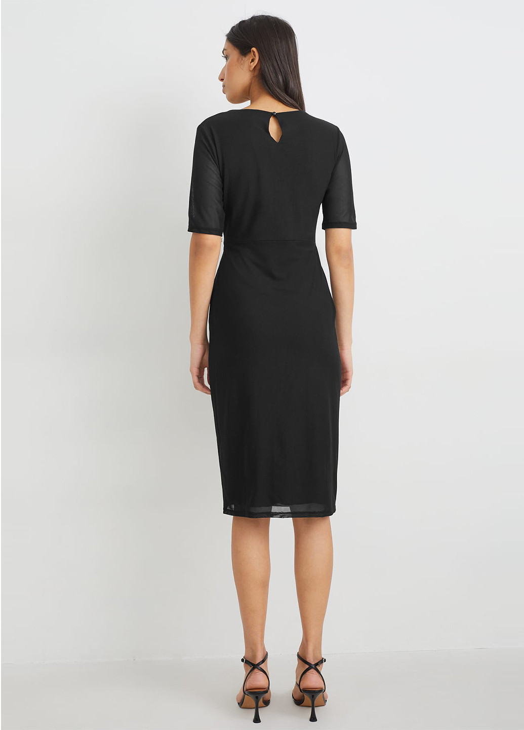 Черное кэжуал платье C&A однотонное