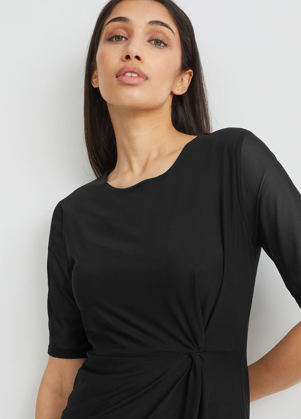 Черное кэжуал платье C&A однотонное