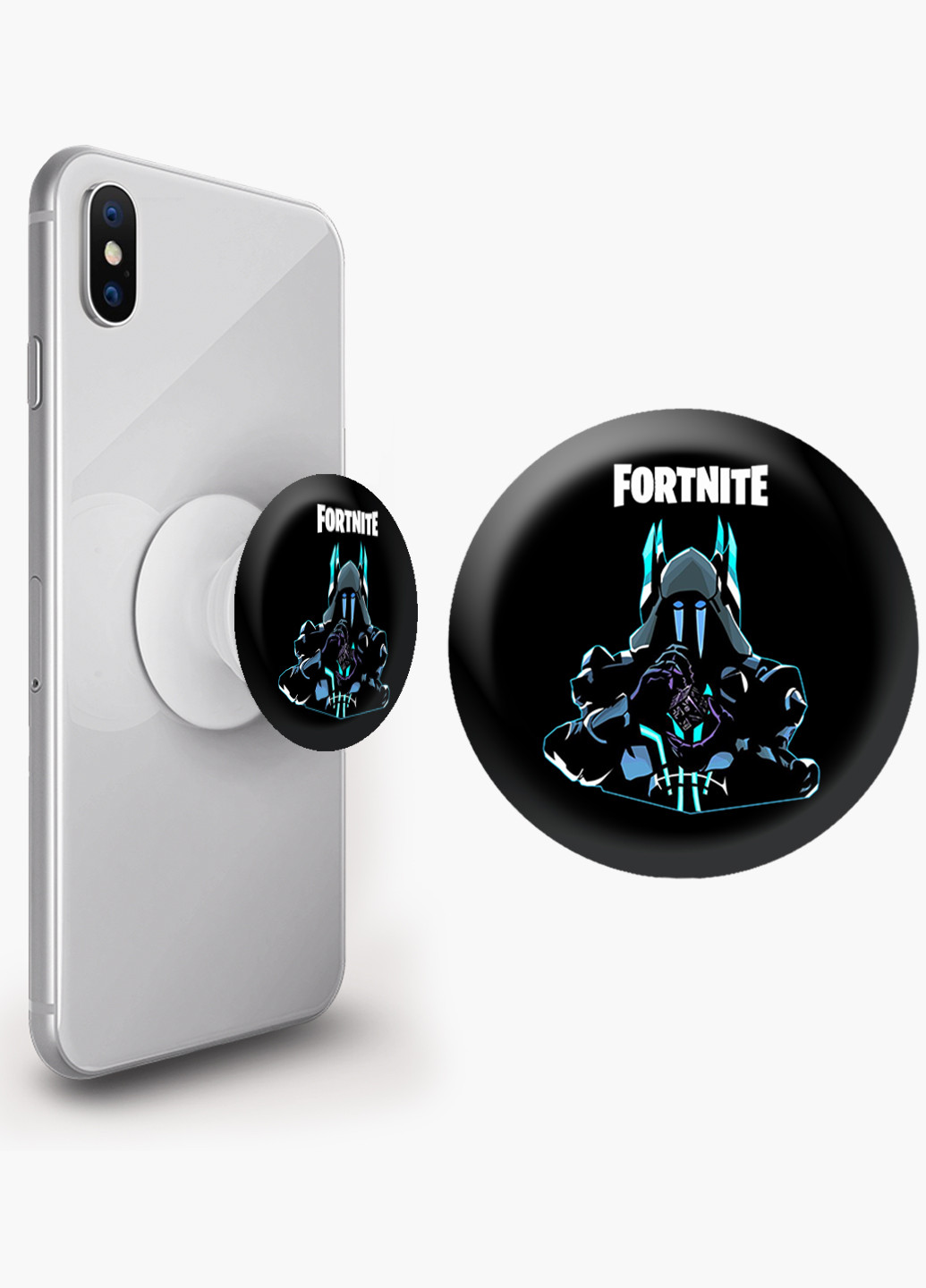 Попсокет (Popsockets) тримач для смартфону Фортнайт (Fortnite) (8754-1195) Чорний MobiPrint (216748446)