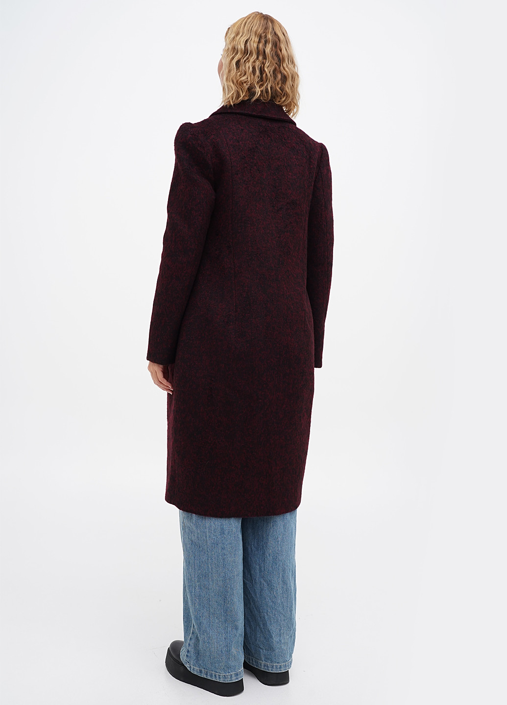 Бордове демісезонне Пальто однобортне Sassofono