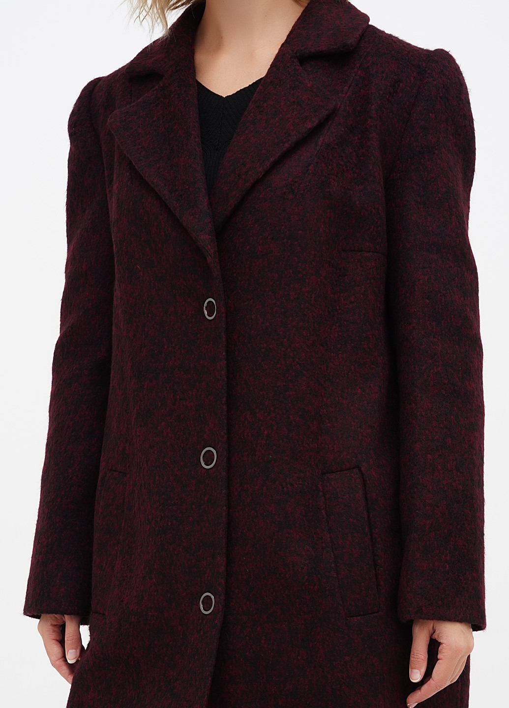 Бордове демісезонне Пальто однобортне Sassofono