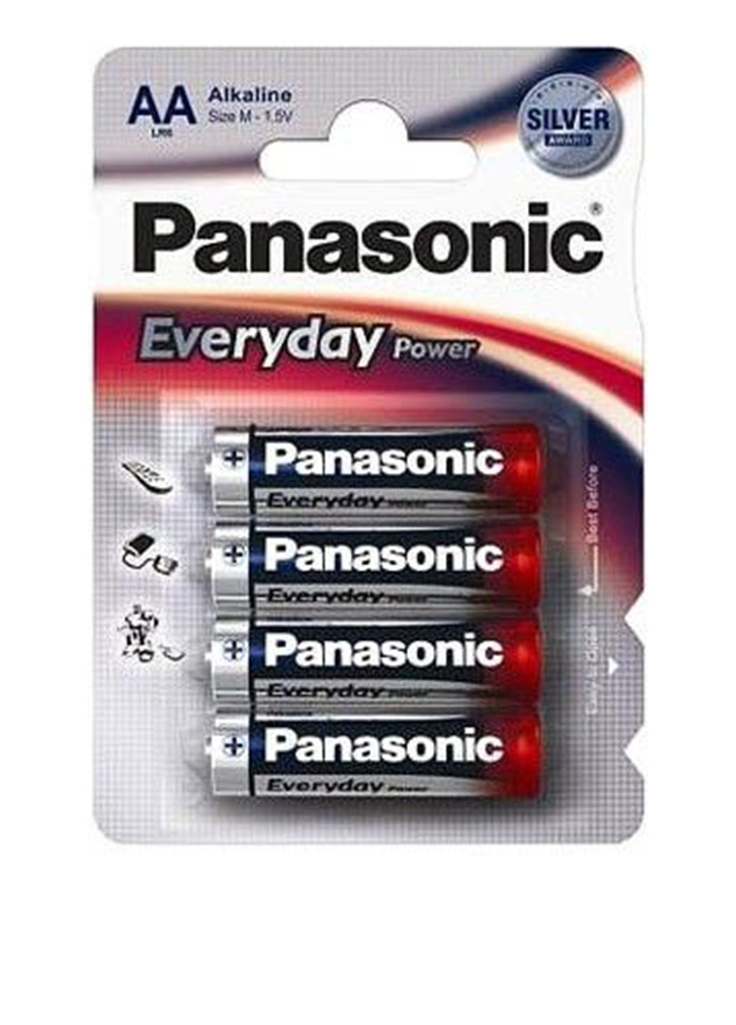 Батарейка Panasonic EVERYDAY POWER AA BLI 4 ALKALINE (LR6REE/4BR) серебристые