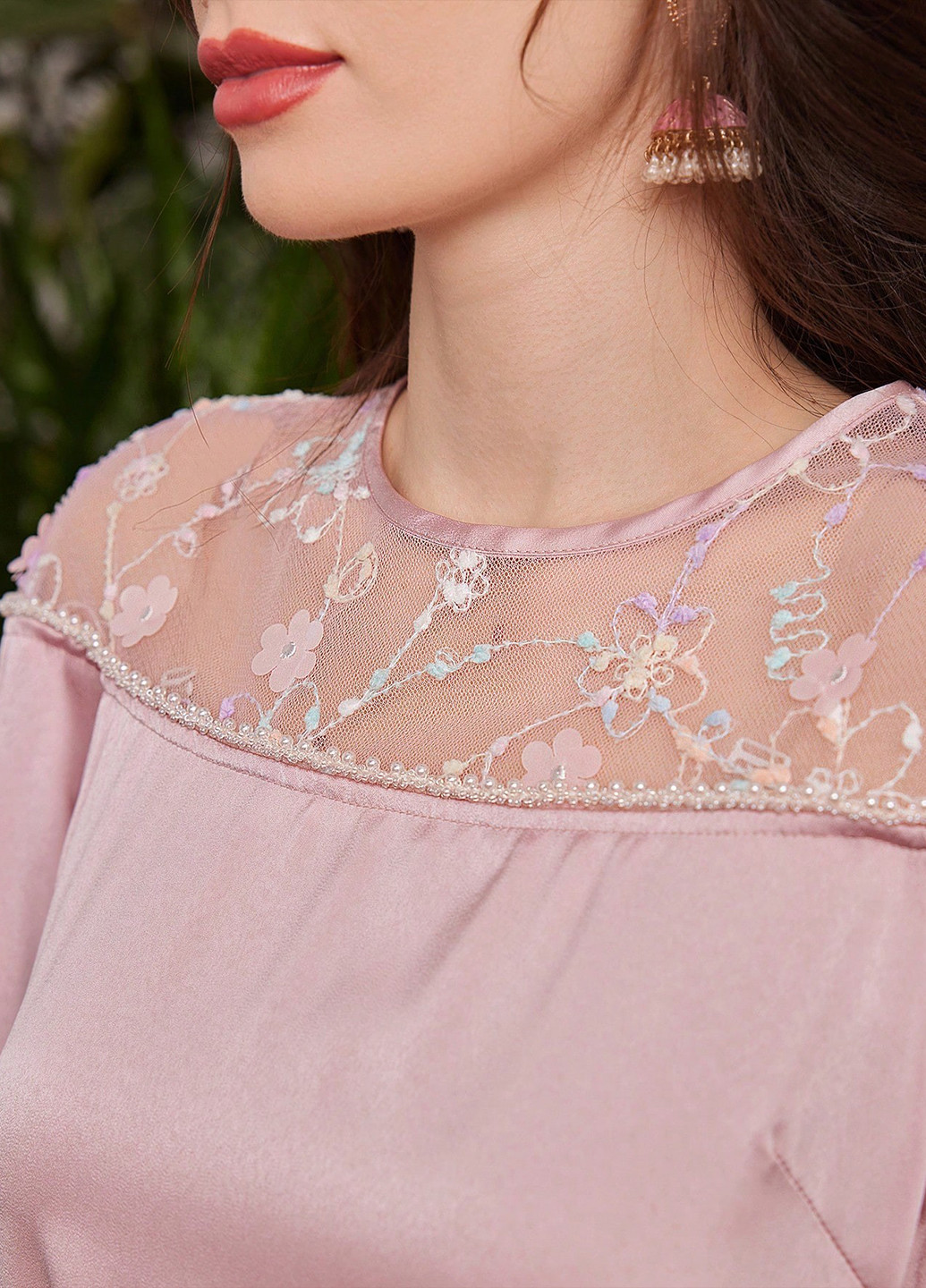 Светло-розовое вечернее платье платье-кейп SHEIN однотонное