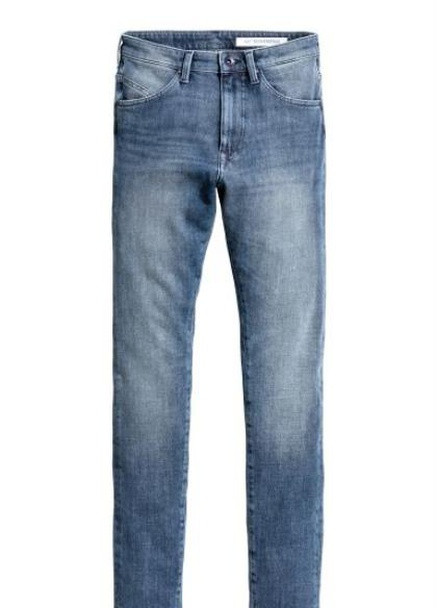 Голубые демисезонные 360 tech stretch skinny jeans H&M