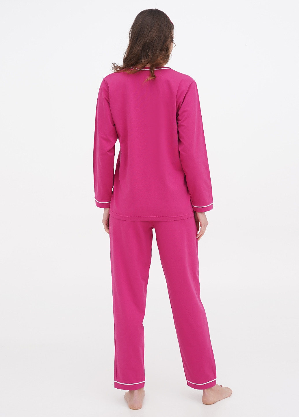 Малиновая всесезон пижама (лонгслив, брюки, маска для сна) лонгслив + брюки Lucci