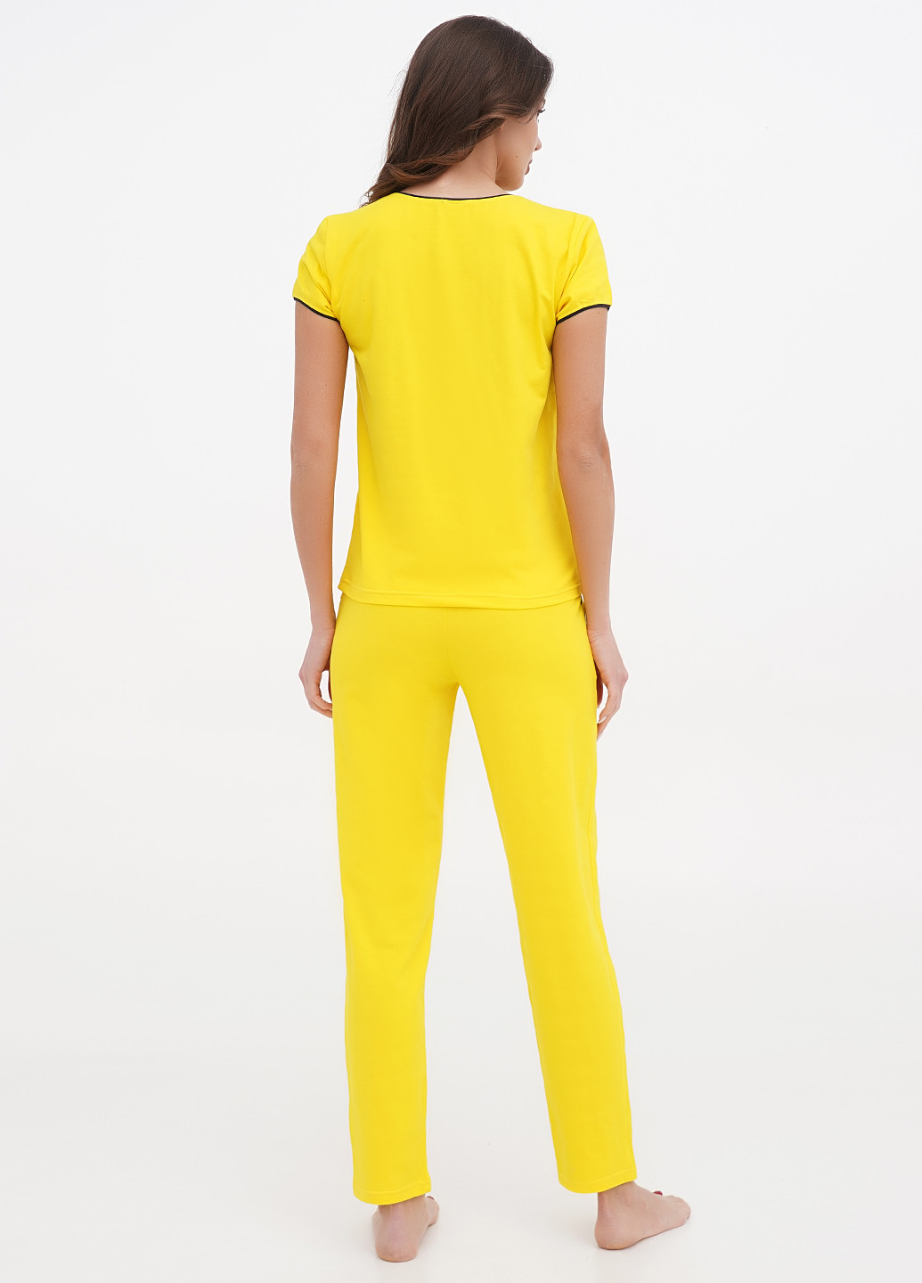 Желтая всесезон пижама (футболка, брюки) футболка + брюки Lucci