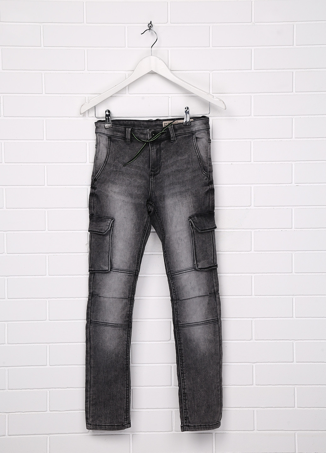 Серые демисезонные прямые джинсы Lupilu