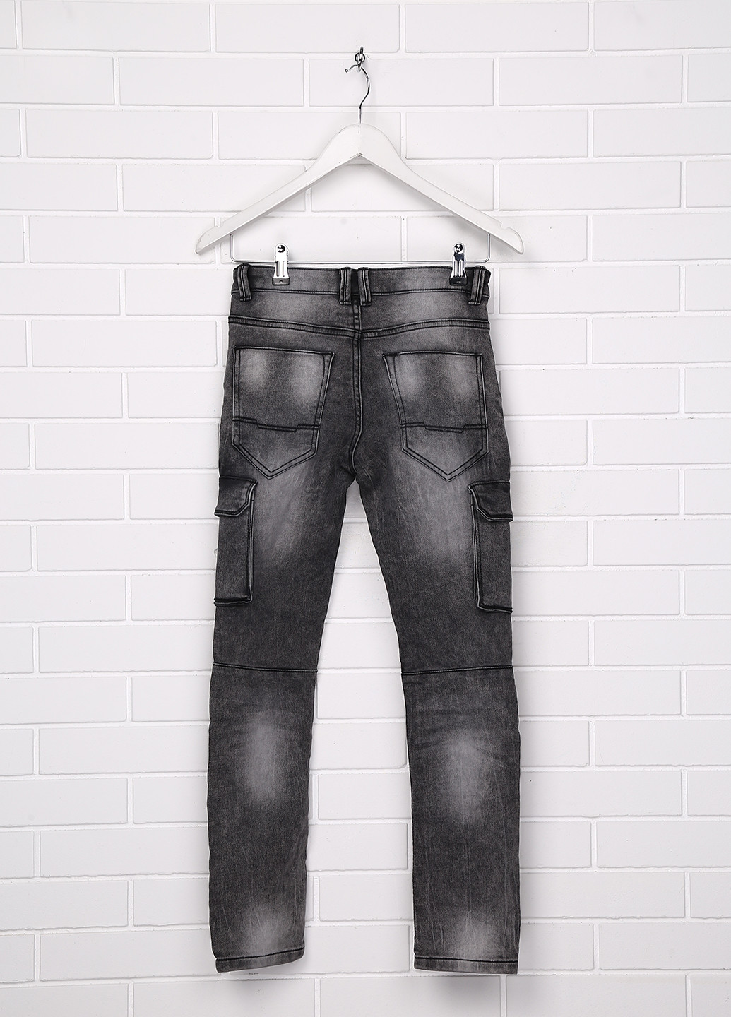 Серые демисезонные прямые джинсы Lupilu