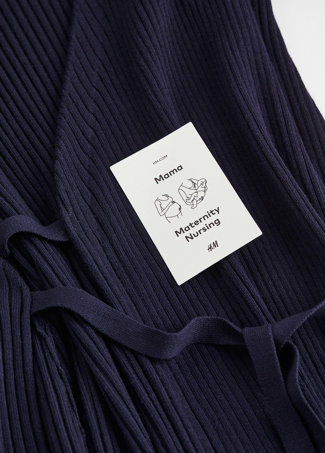 Темно-синя кежуал сукня на запах H&M однотонна