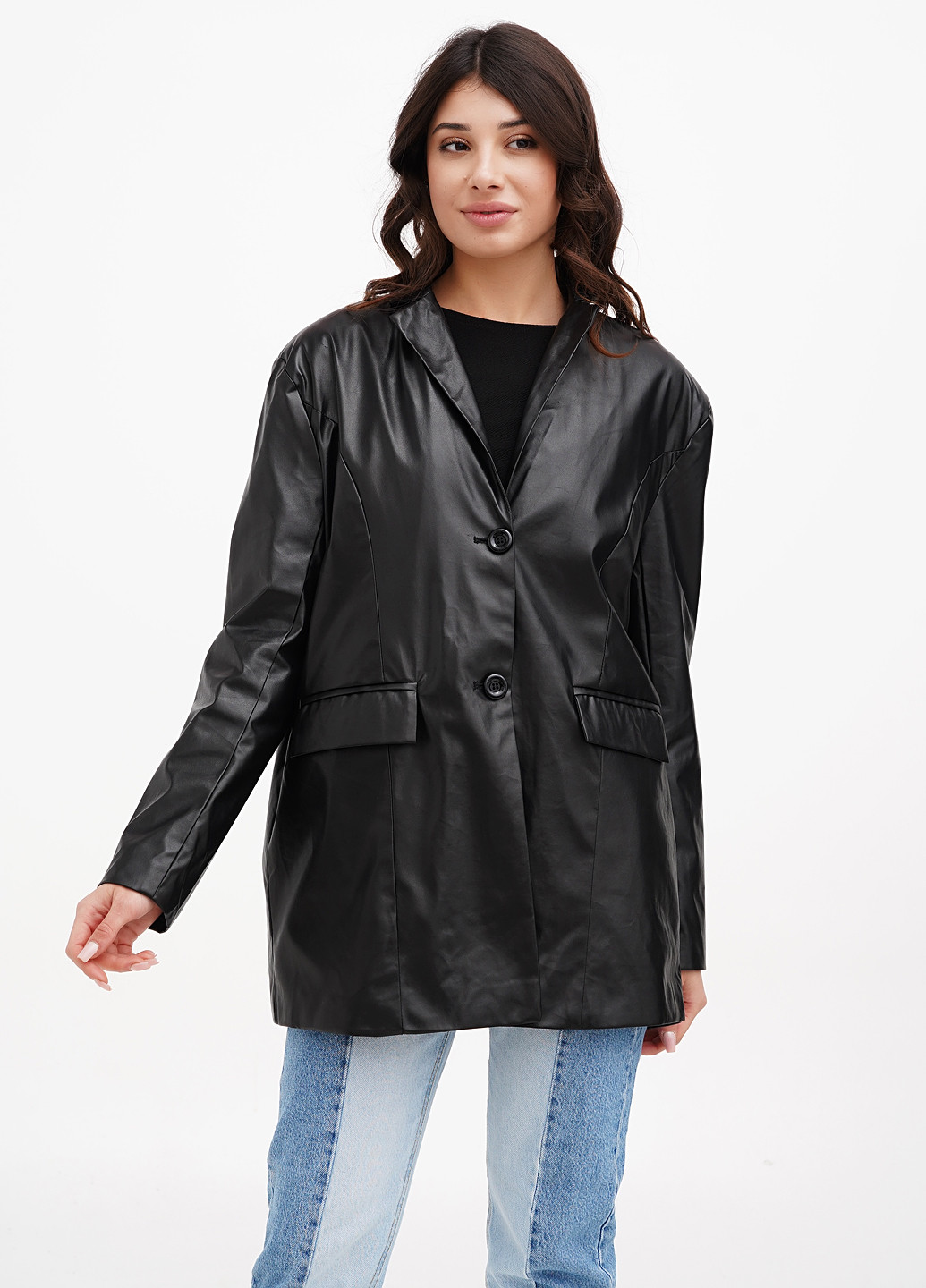 Черный женский жакет PrettyLittleThing однотонный - демисезонный