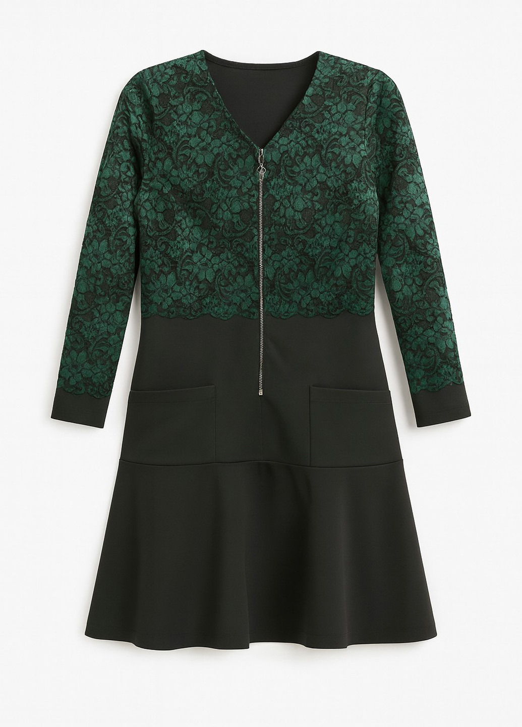 Чорна кежуал сукня кльош Sassofono з абстрактним візерунком