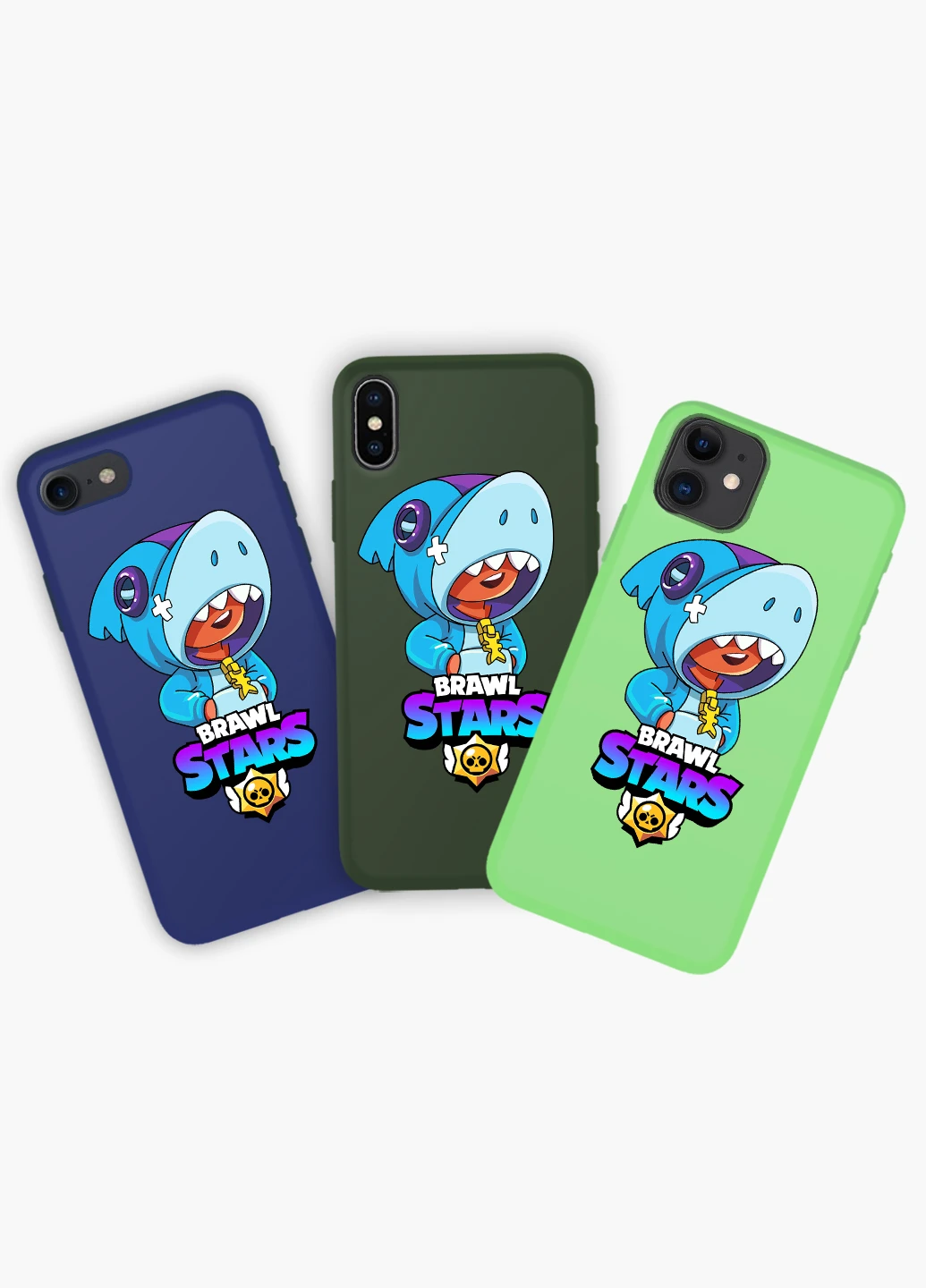 Чехол силиконовый Apple Iphone 11 Pro Леон Акула Бравл Старс (Leon Shark Brawl Stars) (9231-1016) MobiPrint (219283854)