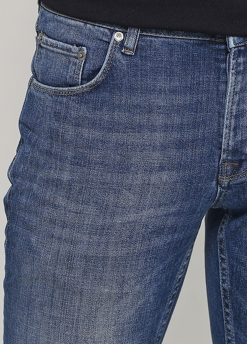 Синие демисезонные зауженные джинсы Solid