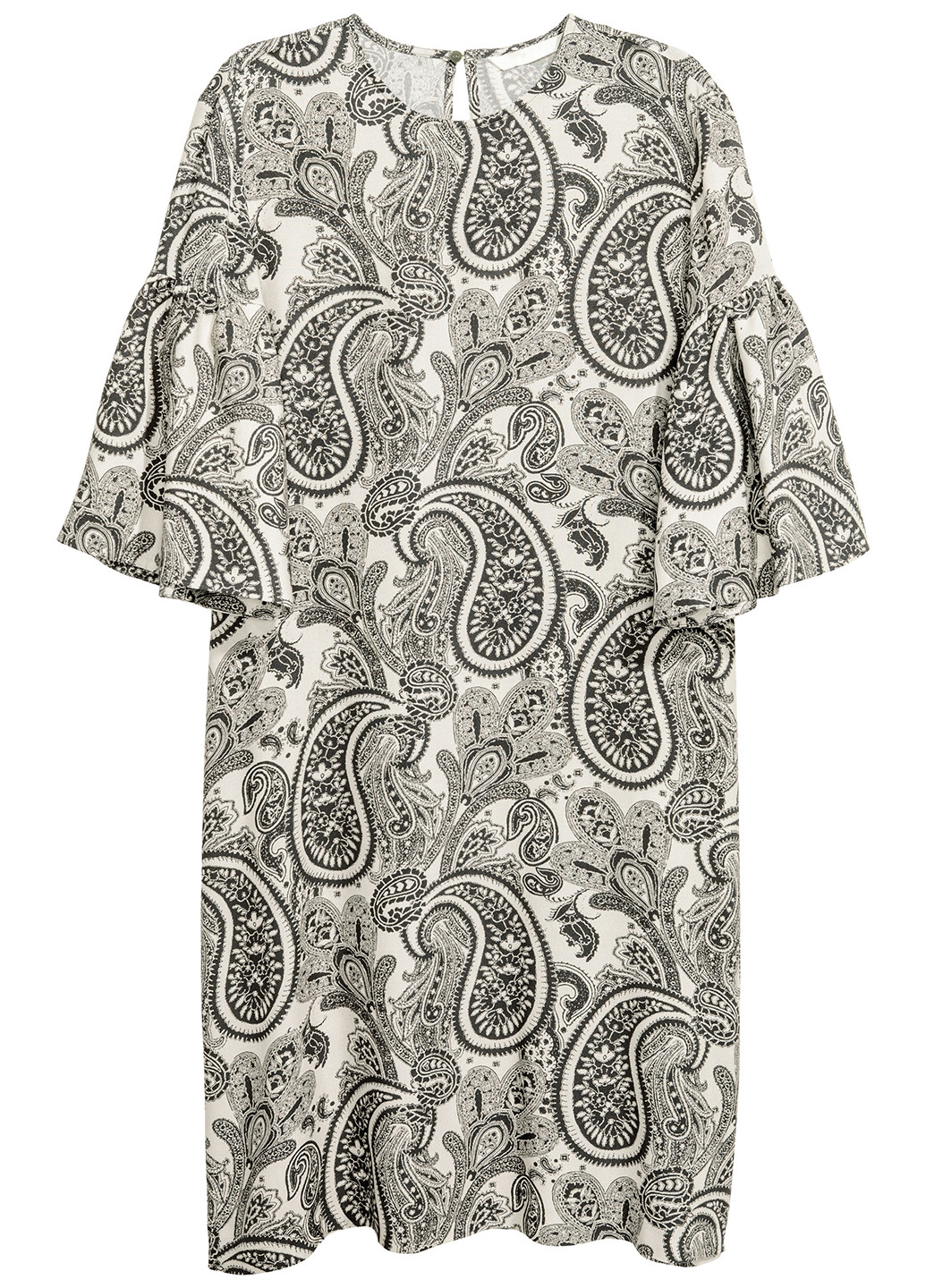 Сіра кежуал сукня оверсайз H&M з орнаментом