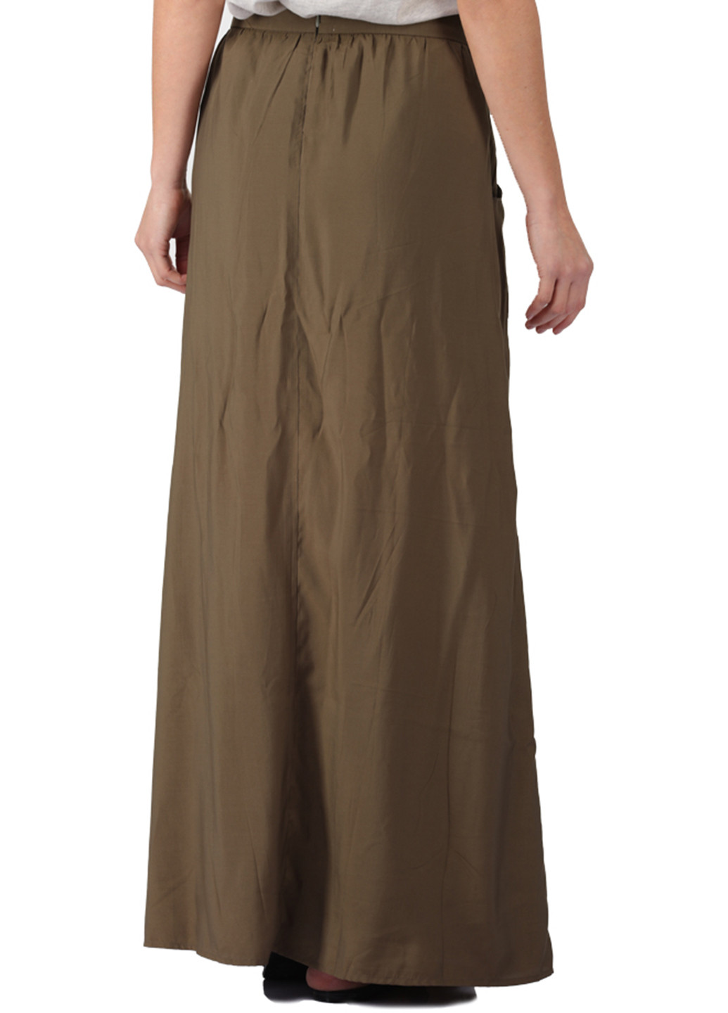Оливковая (хаки) кэжуал юбка Яavin макси