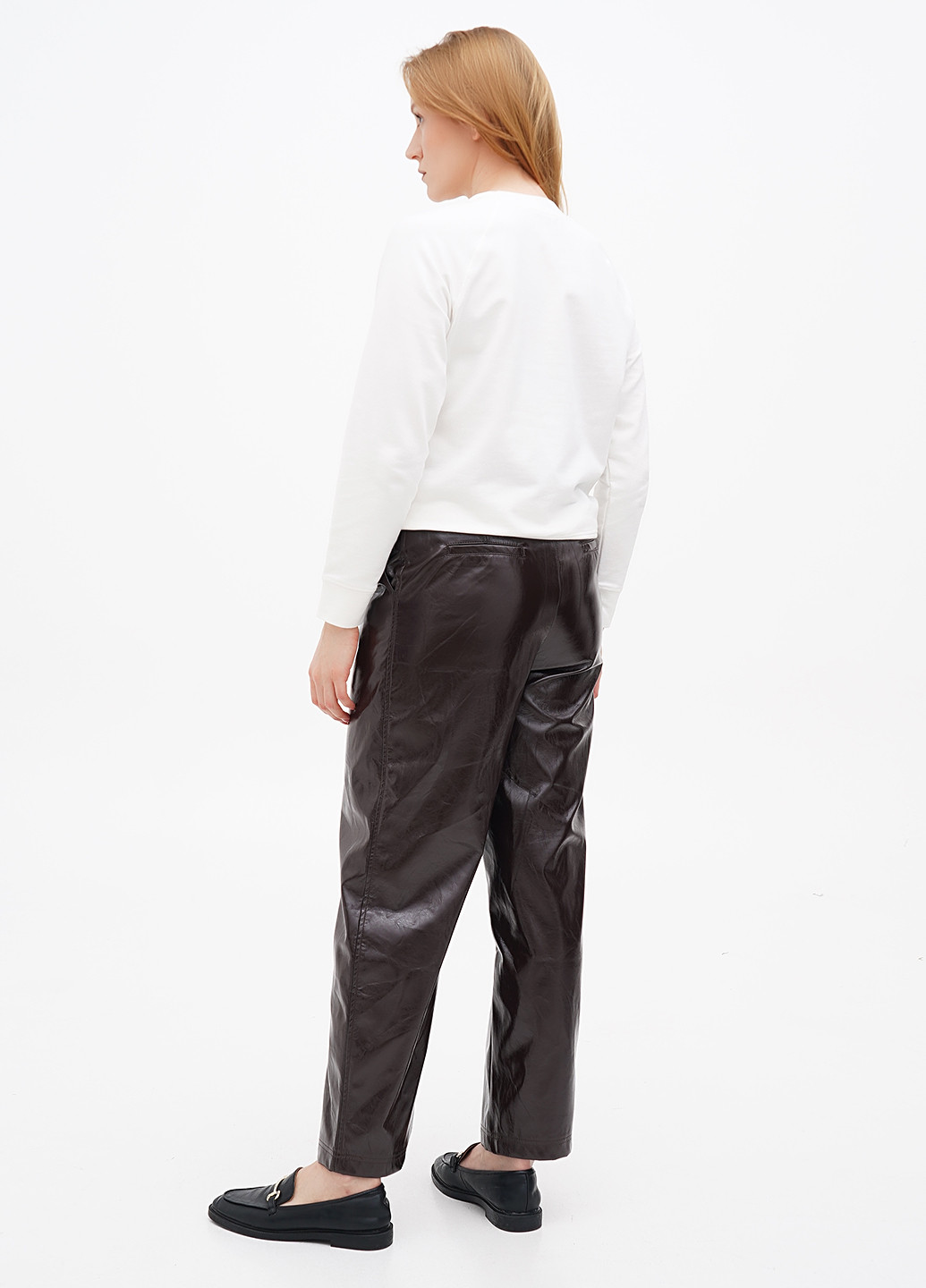 Темно-коричневые кэжуал демисезонные прямые брюки Warehouse