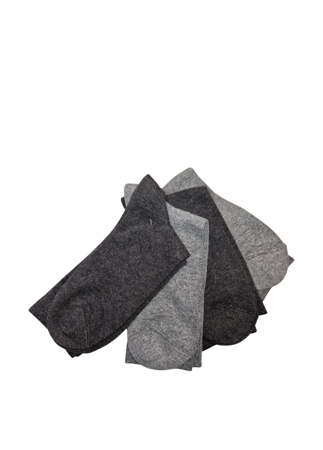 Темно-сірі шкарпетки (4 пари) C&A меланжі (341560826)