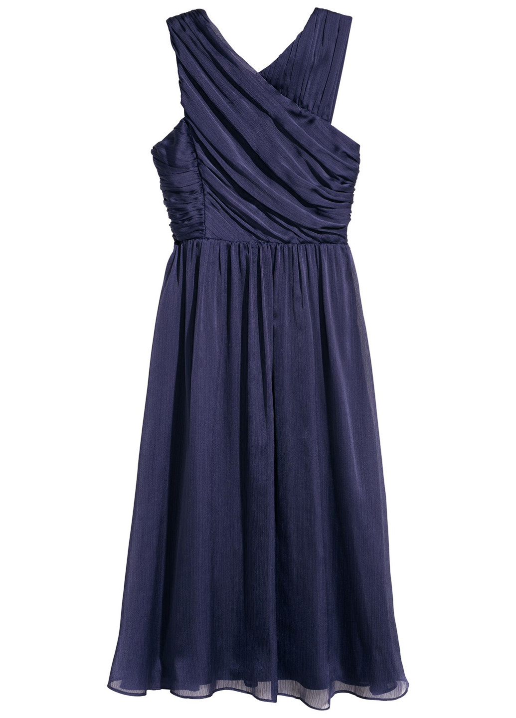 Темно-синя вечірня сукня кльош H&M однотонна