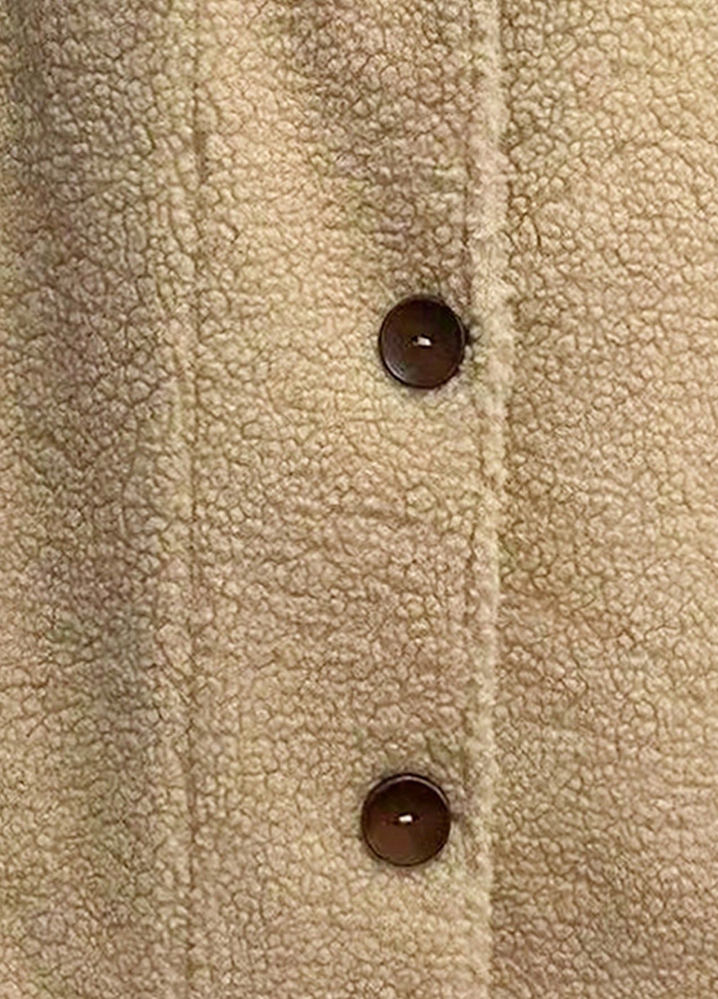 Бежевое Кэжуал полупальто однобортное SHEIN однотонное