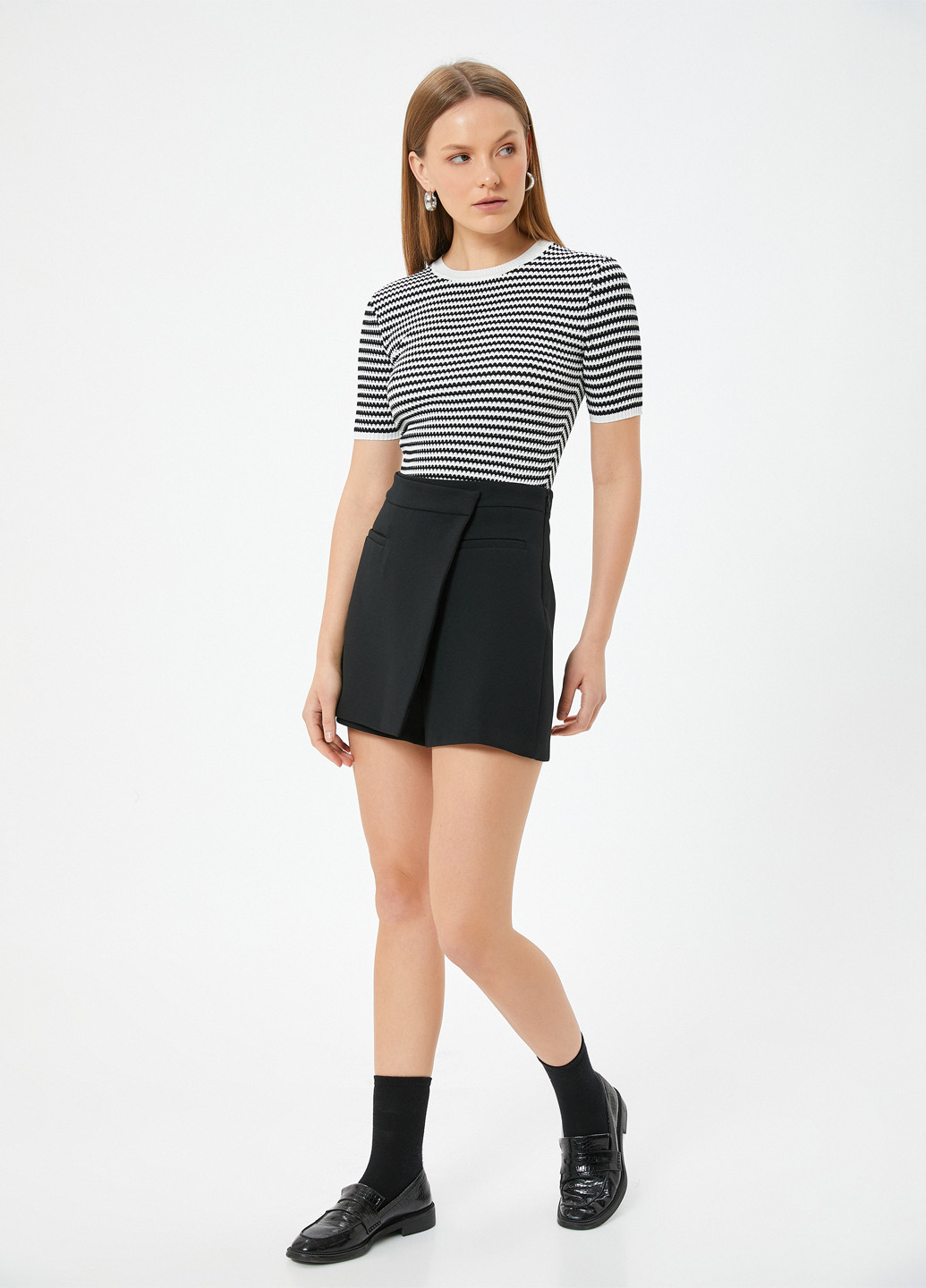 Чорно-білий літній джемпер джемпер KOTON