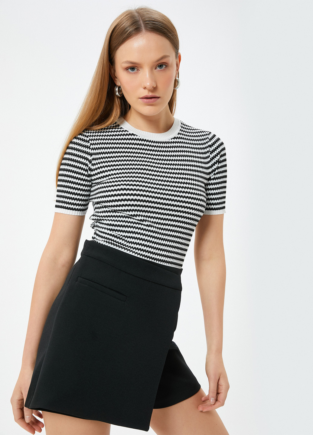 Чорно-білий літній джемпер джемпер KOTON