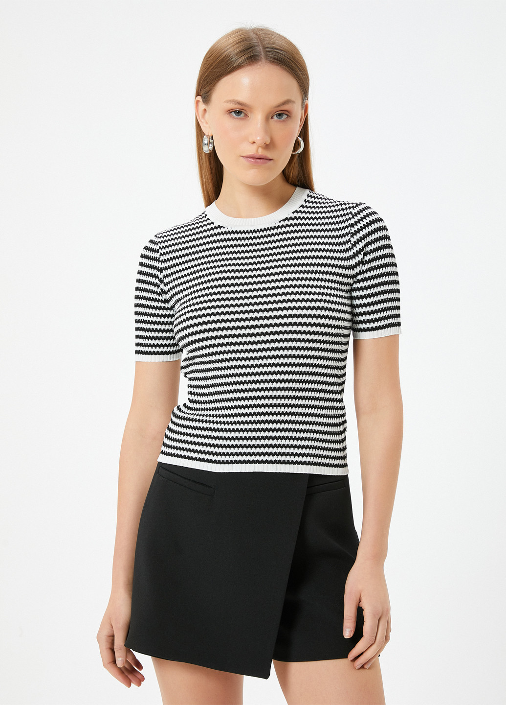 Чорно-білий літній джемпер джемпер KOTON