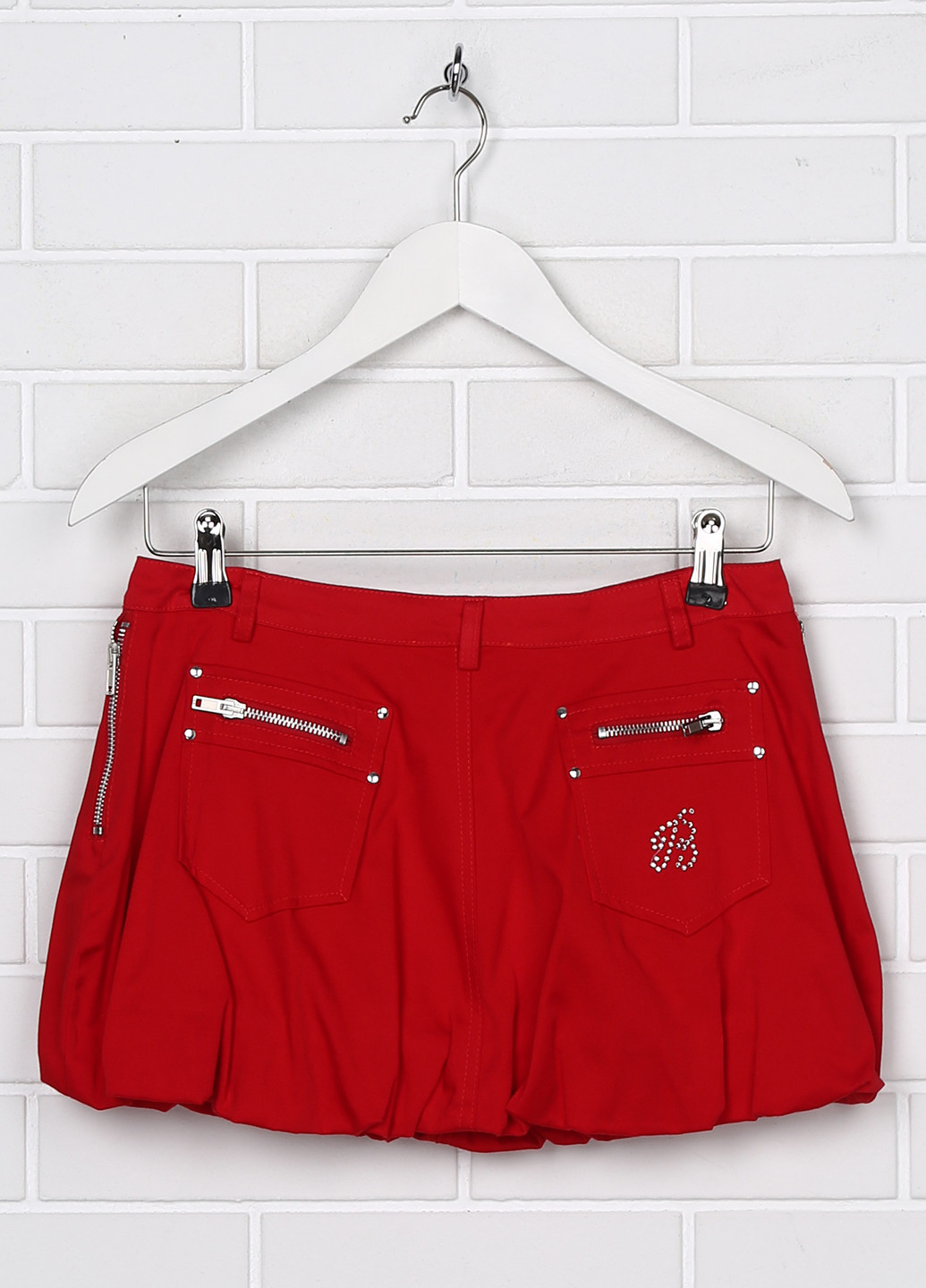 Красная с логотипом юбка Blumarine мини