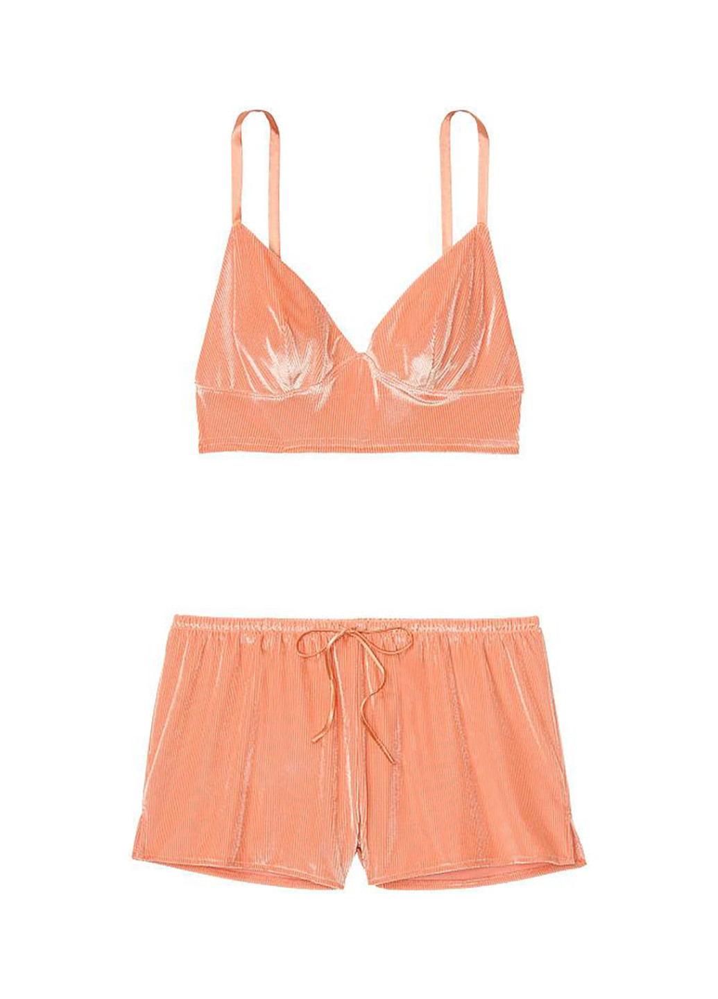 Персиковая всесезон пижама (топ, шорты) Victoria's Secret