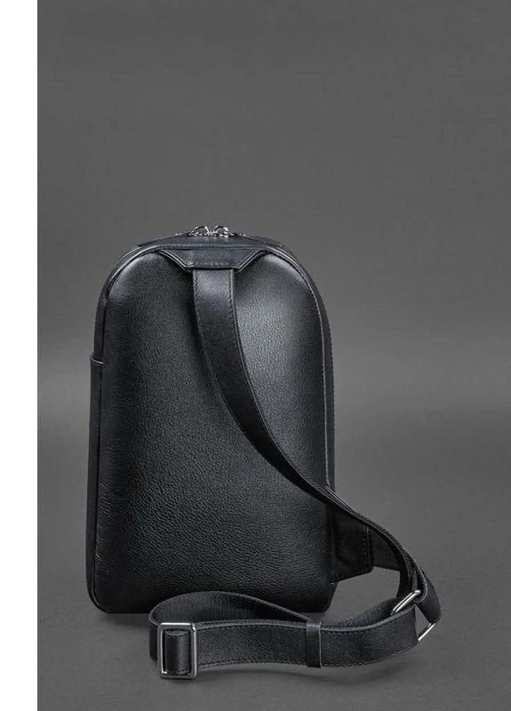 Кожаный мужской рюкзак (сумка-слинг) на одно плечо Chest Bag синий BlankNote (253147172)
