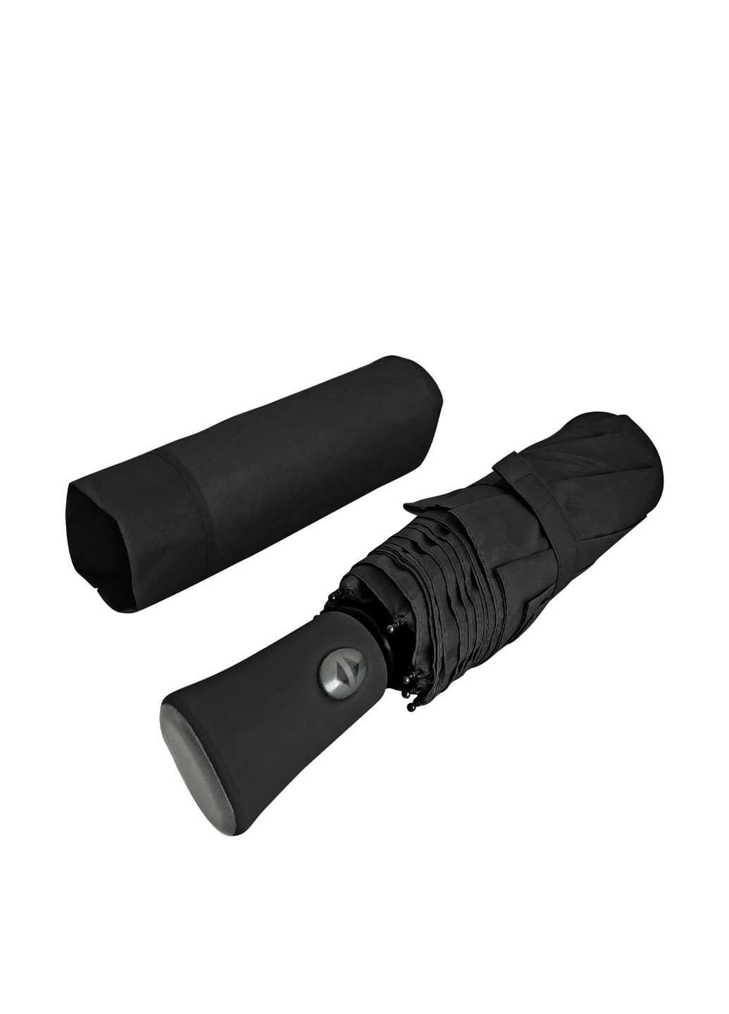 Чёрный зонт Perletti средний система антиветер (279119523)