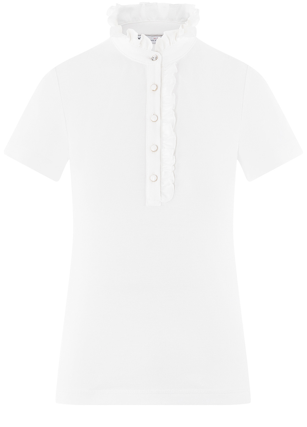 Белая женская футболка-поло Oodji однотонная