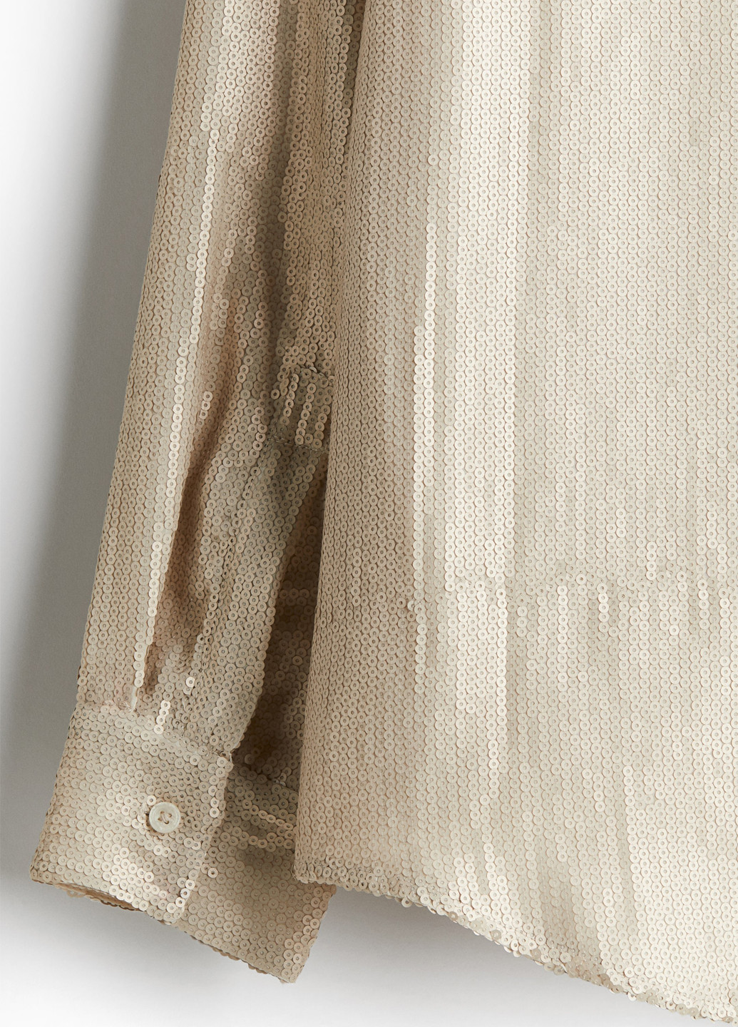 Светло-бежевая праздничный, кэжуал рубашка однотонная H&M