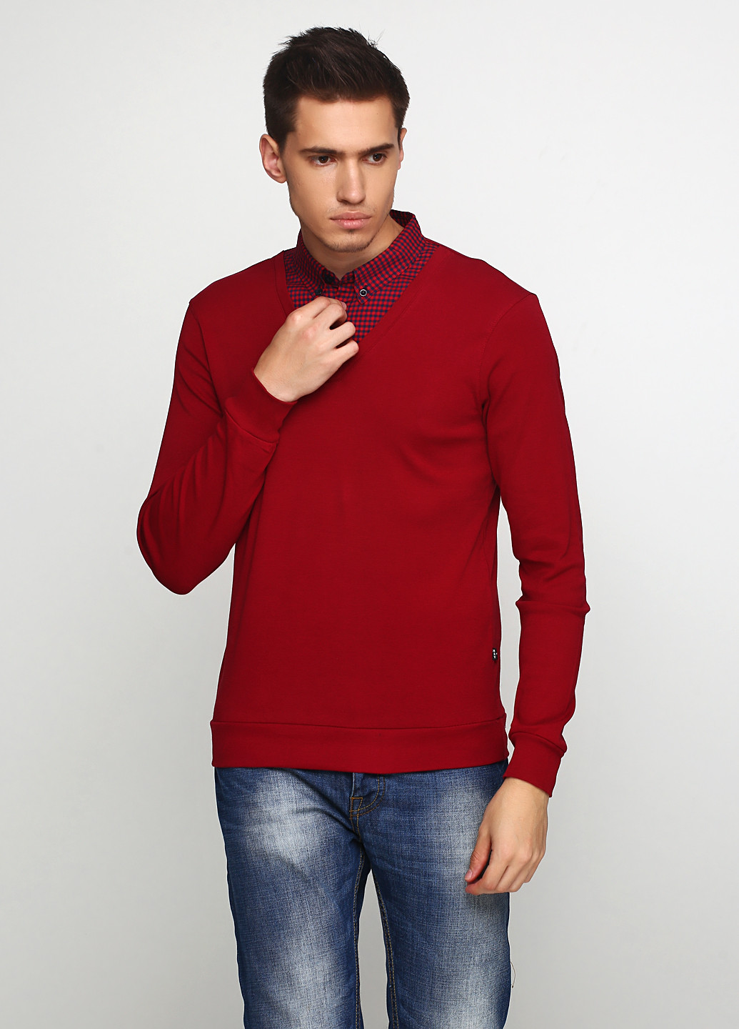 Темно-червоний демісезонний пуловер пуловер MSY