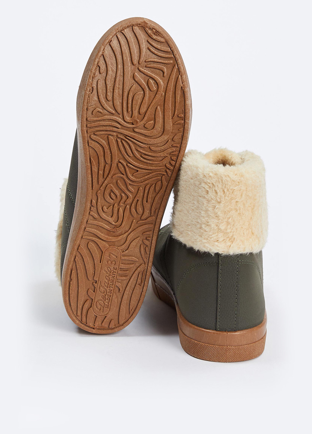 Осенние ботинки DeFacto с мехом из полиуретана, тканевые