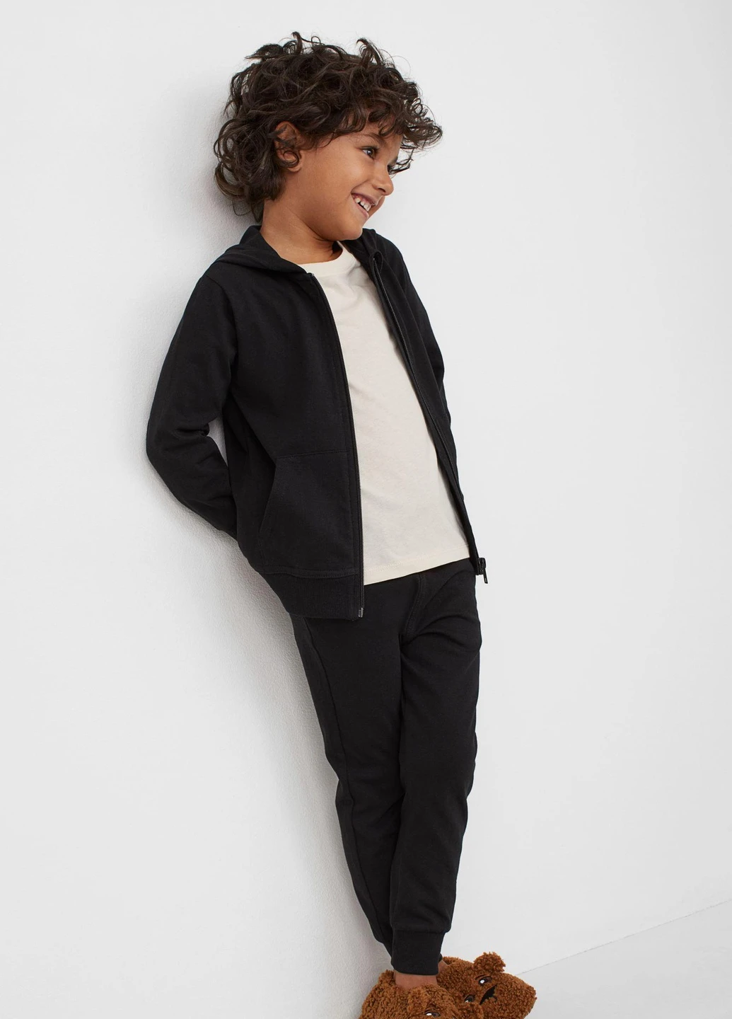 Толстовка демісезон,чорний, H&M Basic (255193099)