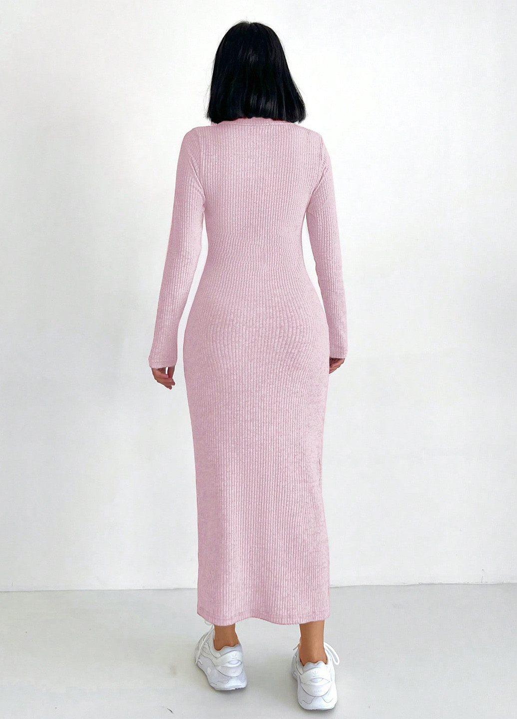 Светло-розовое кэжуал платье SHEIN меланжевое