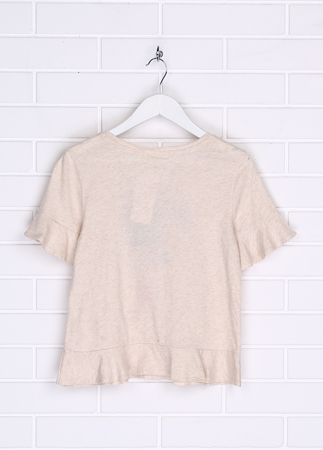 Бежевая летняя футболка Gap