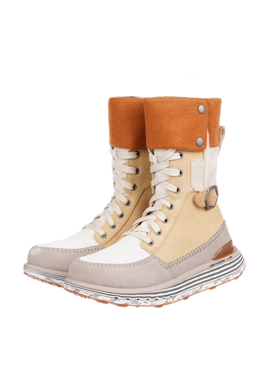 Зимние ботинки Deckers X Lab с пряжкой, со шнуровкой из натуральной замши, тканевые