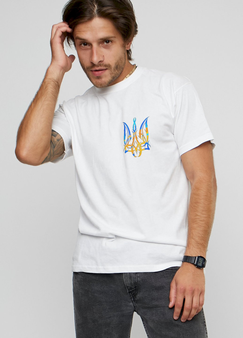 Белая футболка чоловіча basic YAPPI