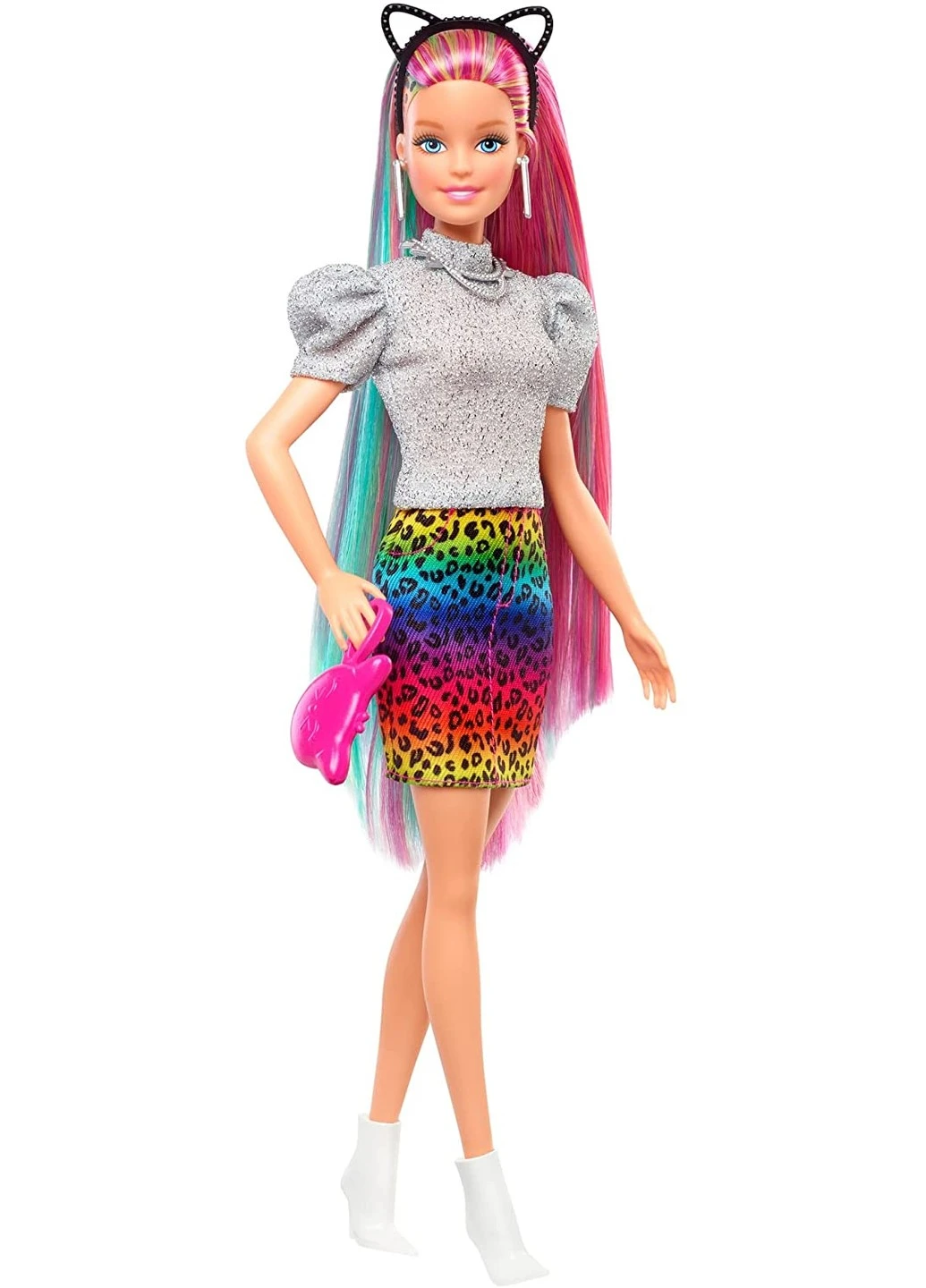 Кукла Barbie Leopard Rainbow Радужный леопард Блондинка (GRN81) Mattel (255254619)