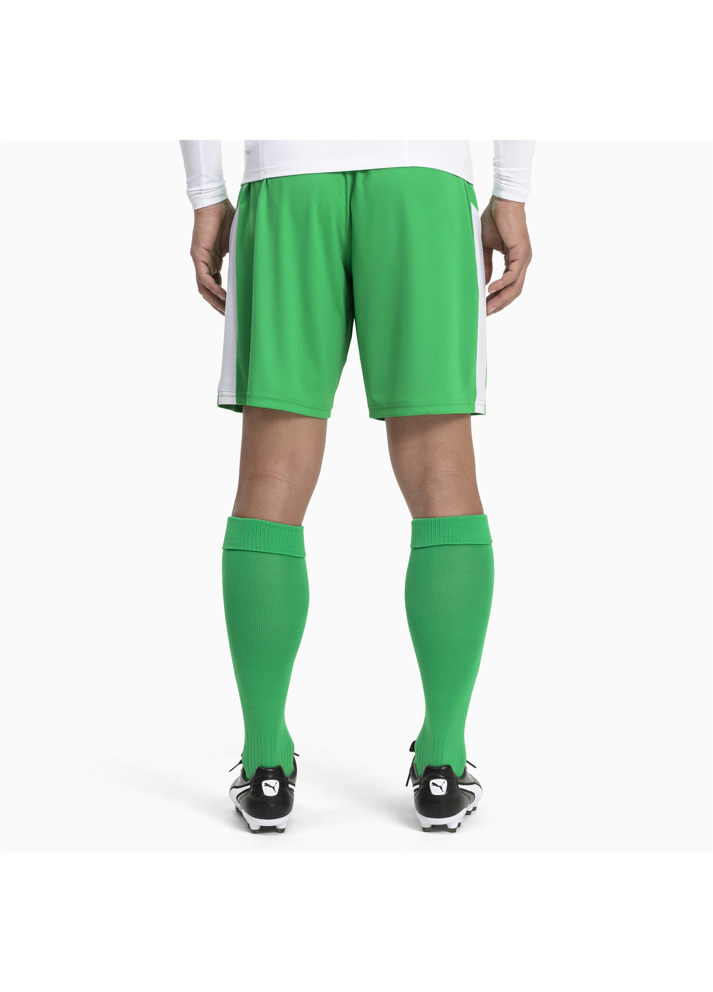 Носки Football Men’s LIGA Core Socks Puma однотонные зелёные спортивные