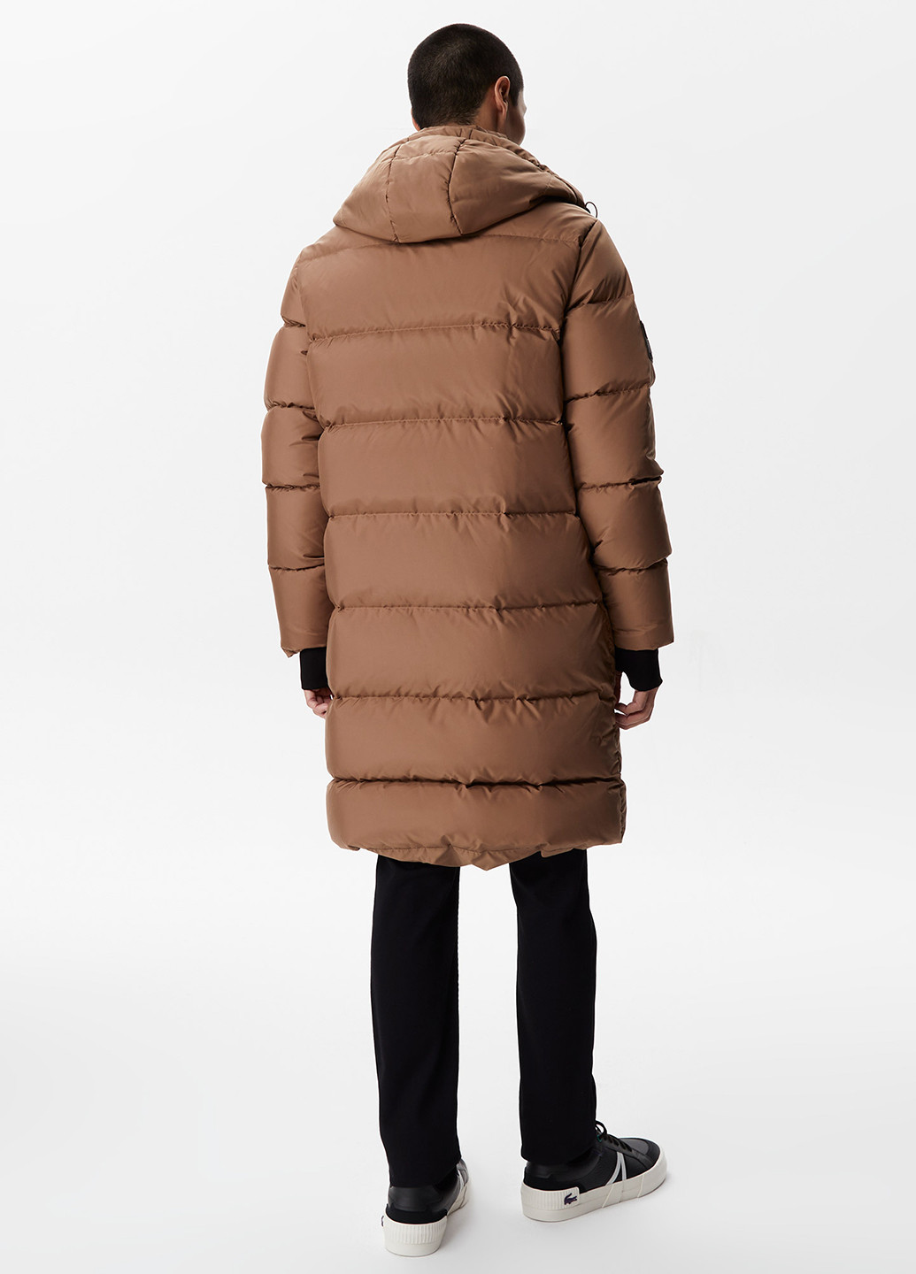 Коричневая зимняя куртка Lacoste