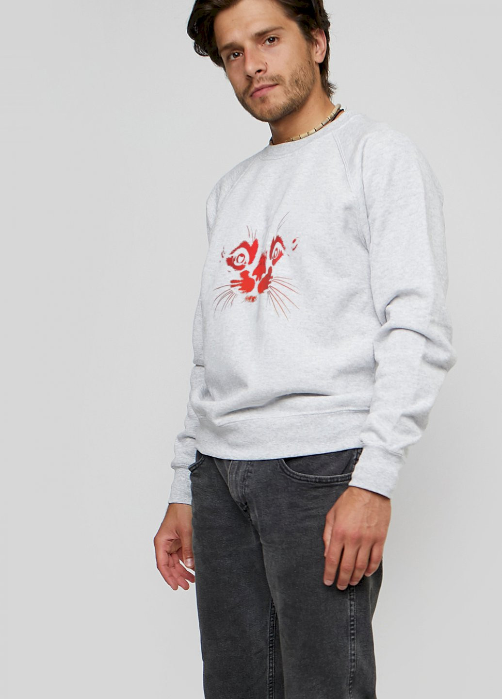 Сірий світшот чоловічий YAPPI малюнок (251424286)