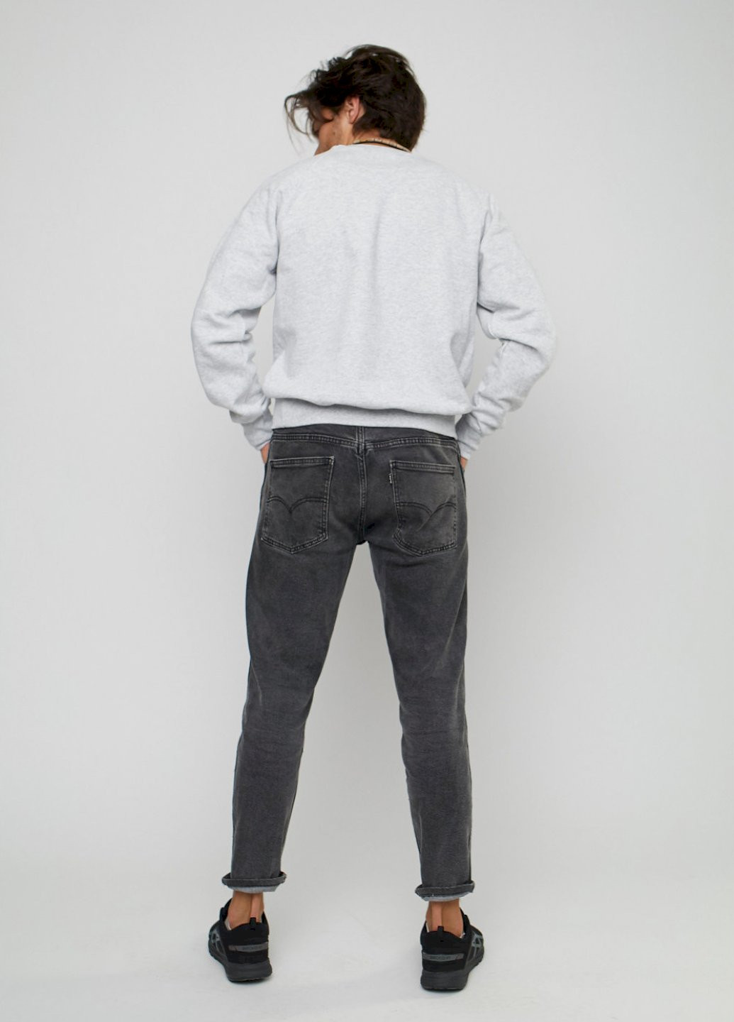 Сірий світшот чоловічий YAPPI малюнок (251424286)