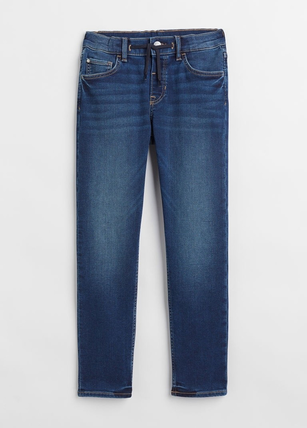 Синие демисезонные зауженные джинсы H&M